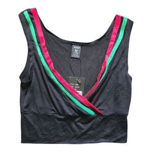 Red Fox Black Sleeveless Crop Top - M